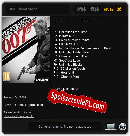 007: Blood Stone: Cheats, Trainer +12 [CheatHappens.com]