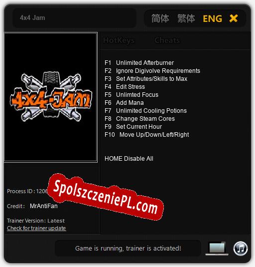 4x4 Jam: Cheats, Trainer +10 [MrAntiFan]