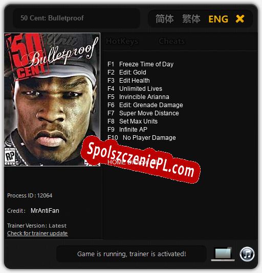 Treinador liberado para 50 Cent: Bulletproof [v1.0.1]