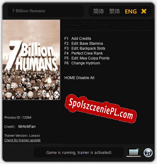 7 Billion Humans: Cheats, Trainer +6 [MrAntiFan]