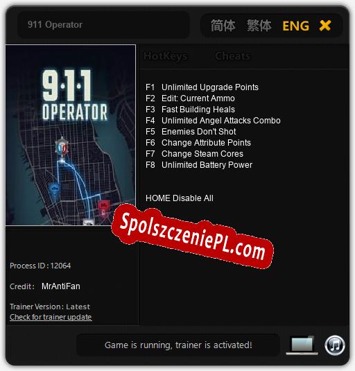 911 Operator: Cheats, Trainer +8 [MrAntiFan]