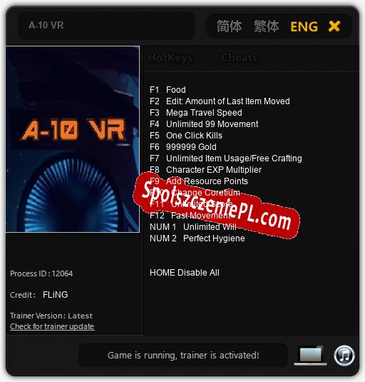 A-10 VR: Cheats, Trainer +14 [FLiNG]