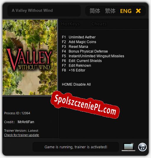 A Valley Without Wind: Treinador (V1.0.61)