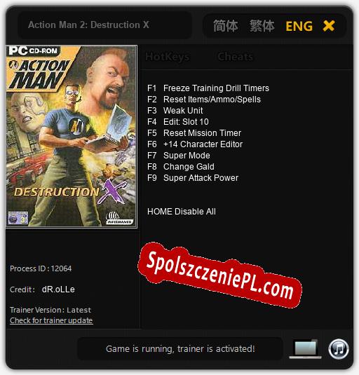 Action Man 2: Destruction X: Treinador (V1.0.48)