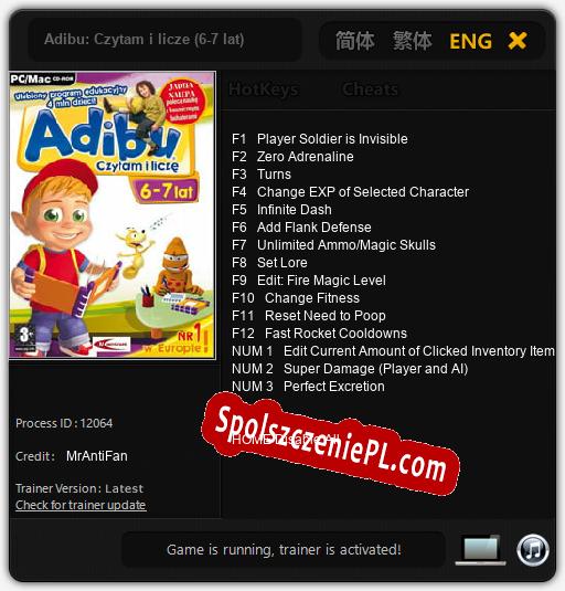 Adibu: Czytam i licze (6-7 lat): Cheats, Trainer +15 [MrAntiFan]