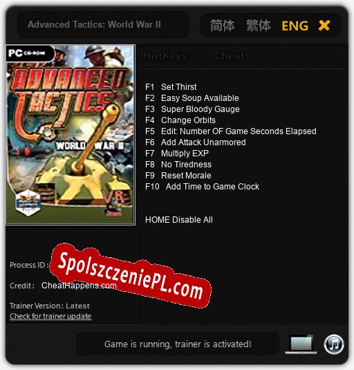 Treinador liberado para Advanced Tactics: World War II [v1.0.8]