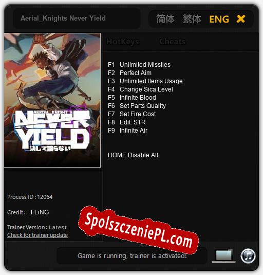 Aerial_Knights Never Yield: Treinador (V1.0.57)