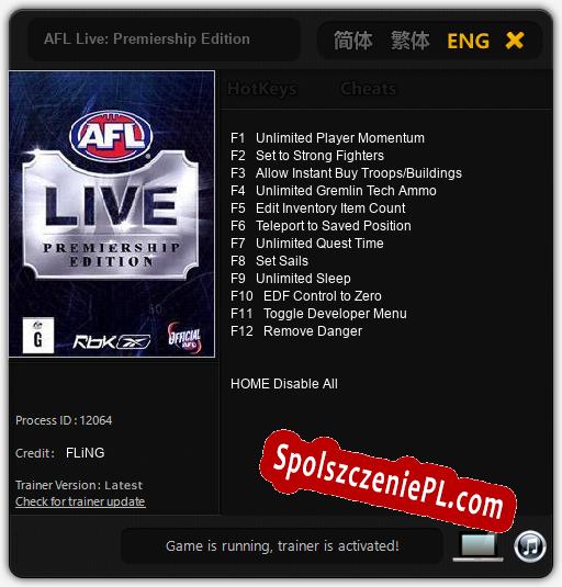 Treinador liberado para AFL Live: Premiership Edition [v1.0.1]