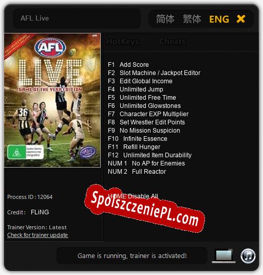 Treinador liberado para AFL Live [v1.0.6]