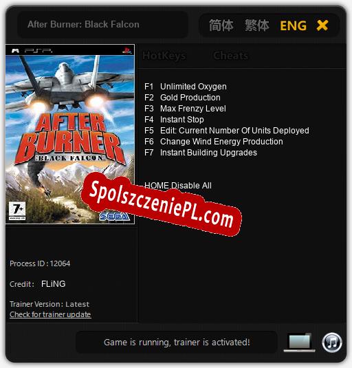 After Burner: Black Falcon: Treinador (V1.0.46)