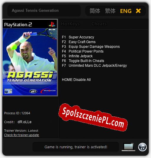 Treinador liberado para Agassi Tennis Generation [v1.0.9]