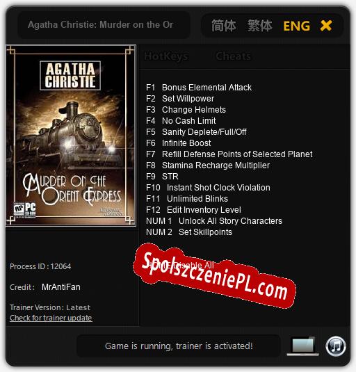 Agatha Christie: Murder on the Orient Express: Treinador (V1.0.19)