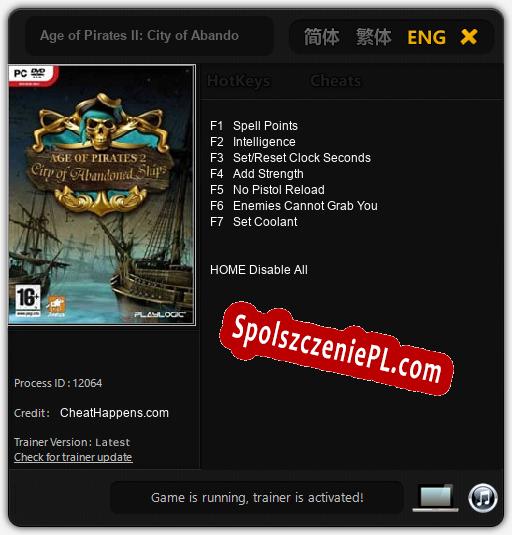 Treinador liberado para Age of Pirates II: City of Abandoned Ships [v1.0.5]