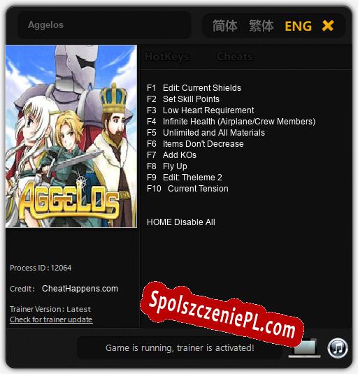 Aggelos: Cheats, Trainer +10 [CheatHappens.com]