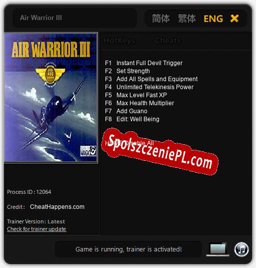 Air Warrior III: Treinador (V1.0.51)