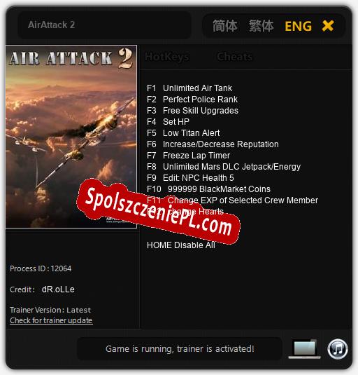 AirAttack 2: Trainer +12 [v1.5]