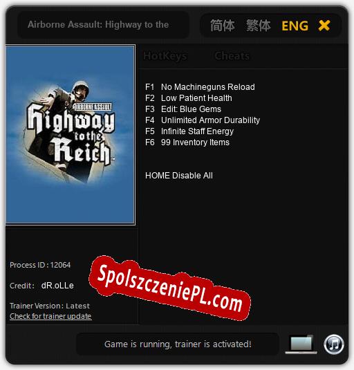 Airborne Assault: Highway to the Reich: Trainer +6 [v1.2]