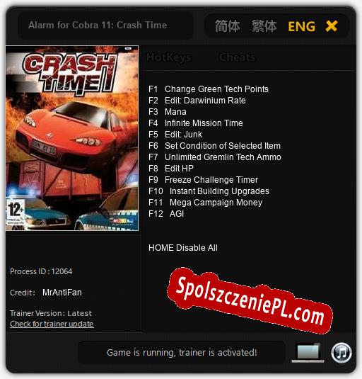 Alarm for Cobra 11: Crash Time: Treinador (V1.0.65)