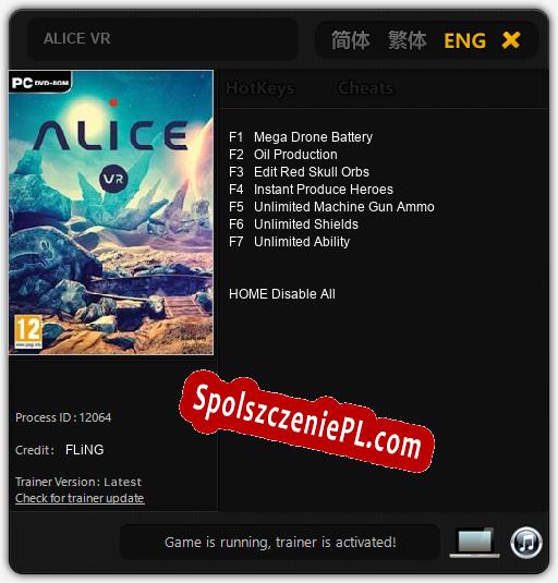 ALICE VR: Cheats, Trainer +7 [FLiNG]