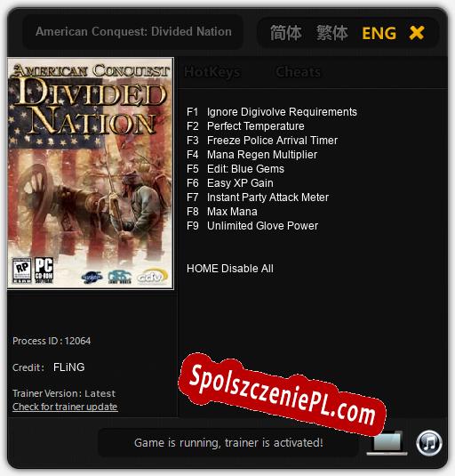 Treinador liberado para American Conquest: Divided Nation [v1.0.4]