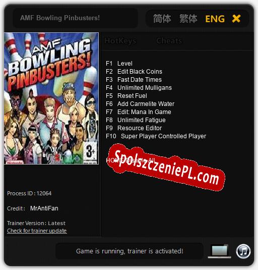 AMF Bowling Pinbusters!: Cheats, Trainer +10 [MrAntiFan]