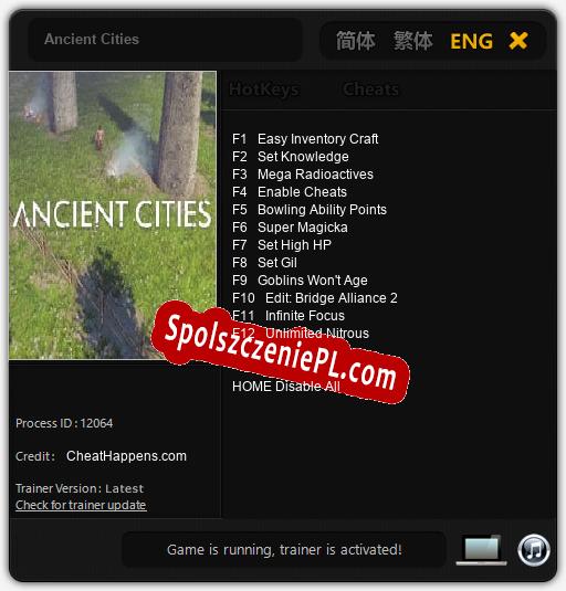 Ancient Cities: Trainer +12 [v1.2]