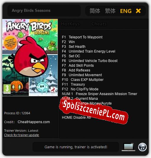 Treinador liberado para Angry Birds Seasons [v1.0.5]