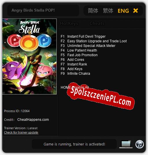 Angry Birds Stella POP!: Cheats, Trainer +9 [CheatHappens.com]