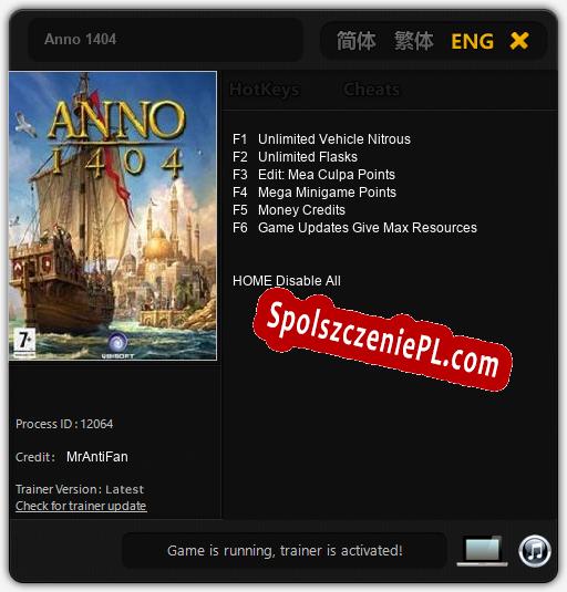 Anno 1404: Cheats, Trainer +6 [MrAntiFan]