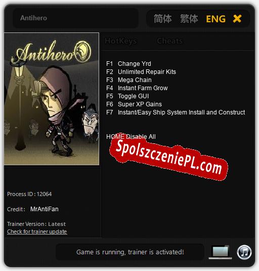 Antihero: Treinador (V1.0.74)