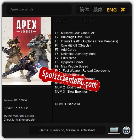 Apex Legends: Treinador (V1.0.70)