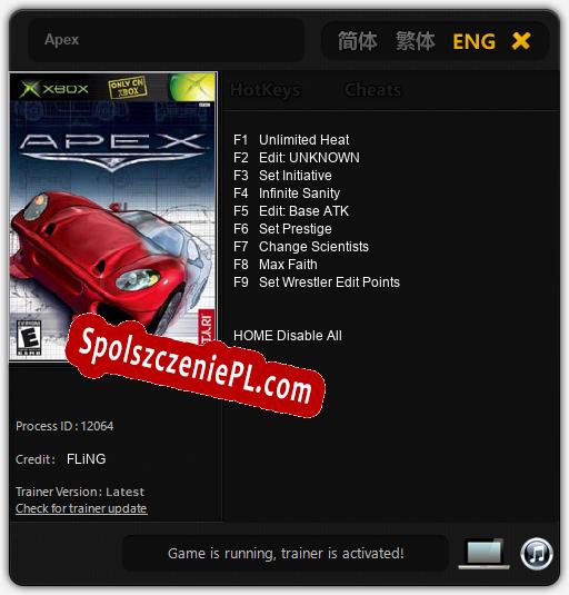 Apex: Cheats, Trainer +9 [FLiNG]