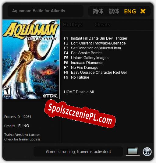 Aquaman: Battle for Atlantis: Treinador (V1.0.73)