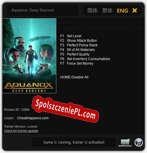 Aquanox: Deep Descent: Trainer +7 [v1.7]