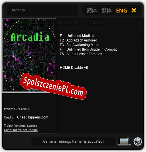 Arcadia: Treinador (V1.0.82)