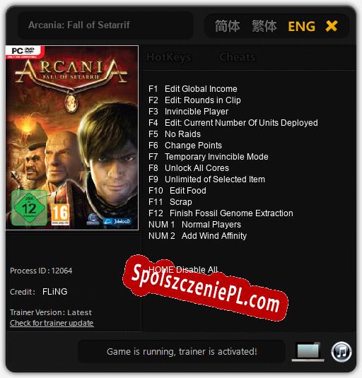 Arcania: Fall of Setarrif: Cheats, Trainer +14 [FLiNG]