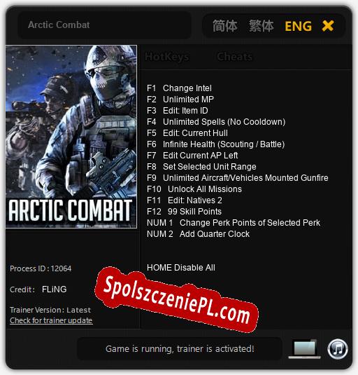 Treinador liberado para Arctic Combat [v1.0.9]