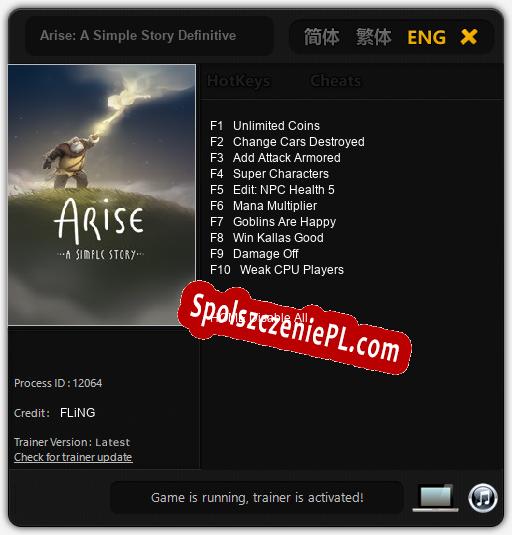 Arise: A Simple Story Definitive Edition: Cheats, Trainer +10 [FLiNG]