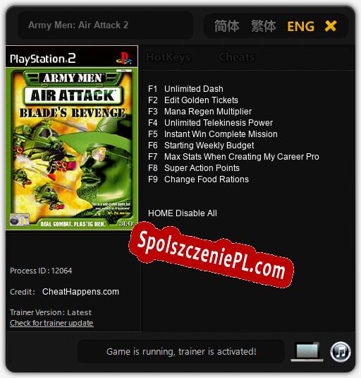 Army Men: Air Attack 2: Cheats, Trainer +9 [CheatHappens.com]