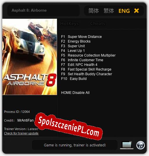 Asphalt 8: Airborne: Cheats, Trainer +10 [MrAntiFan]