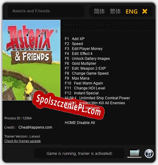 Asterix and Friends: Cheats, Trainer +15 [CheatHappens.com]