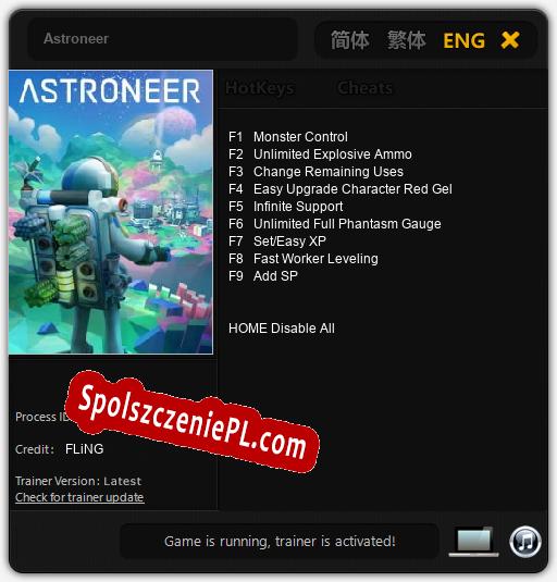 Treinador liberado para Astroneer [v1.0.8]