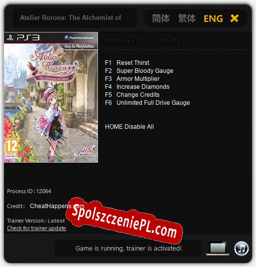 Atelier Rorona: The Alchemist of Arland: Trainer +6 [v1.8]