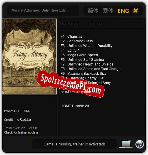 Aviary Attorney: Definitive Edition: Treinador (V1.0.31)