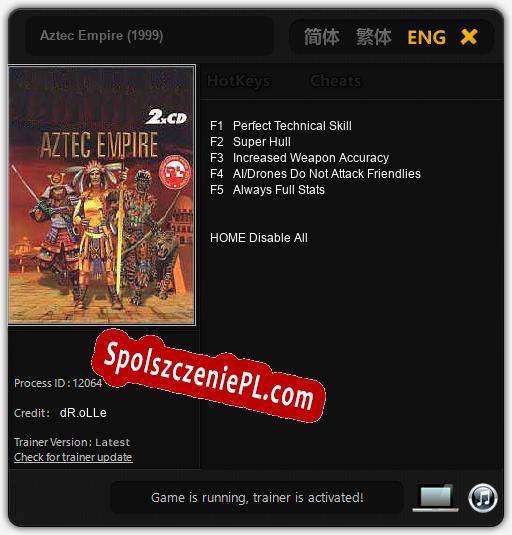 Aztec Empire (1999): Treinador (V1.0.94)