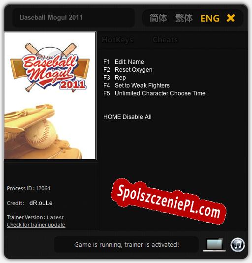 Baseball Mogul 2011: Trainer +5 [v1.9]