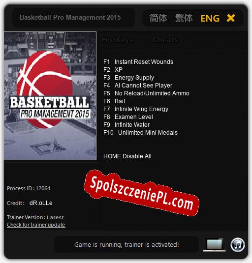 Basketball Pro Management 2015: Cheats, Trainer +10 [dR.oLLe]