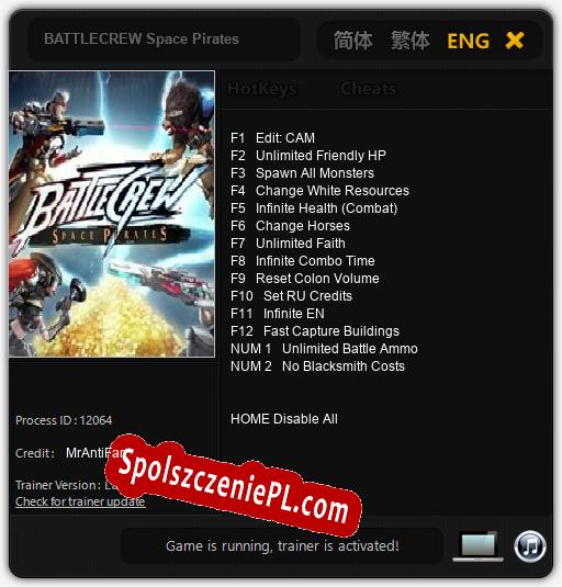 BATTLECREW Space Pirates: Cheats, Trainer +14 [MrAntiFan]