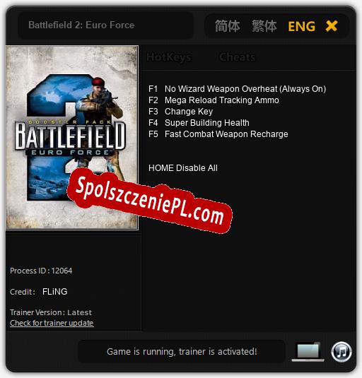 Treinador liberado para Battlefield 2: Euro Force [v1.0.2]