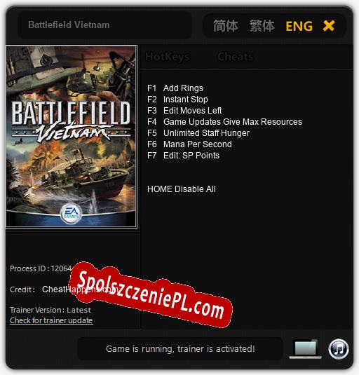 Battlefield Vietnam: Treinador (V1.0.37)